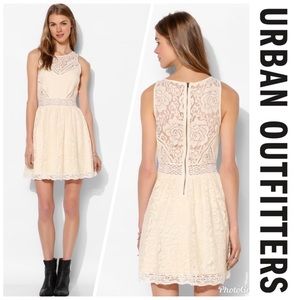 UO Kimchi Blue Lace Fit & Flare Sleeveless Dress